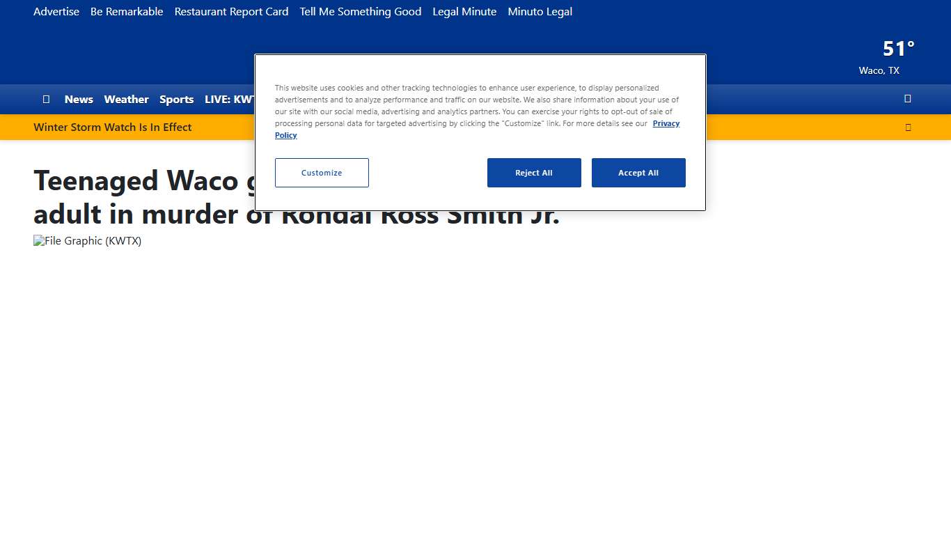 Teenaged Waco gang member to stand trial as an adult in murder of Rondal Ross Smith Jr.